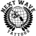 Next wave tattoo logo all black big
