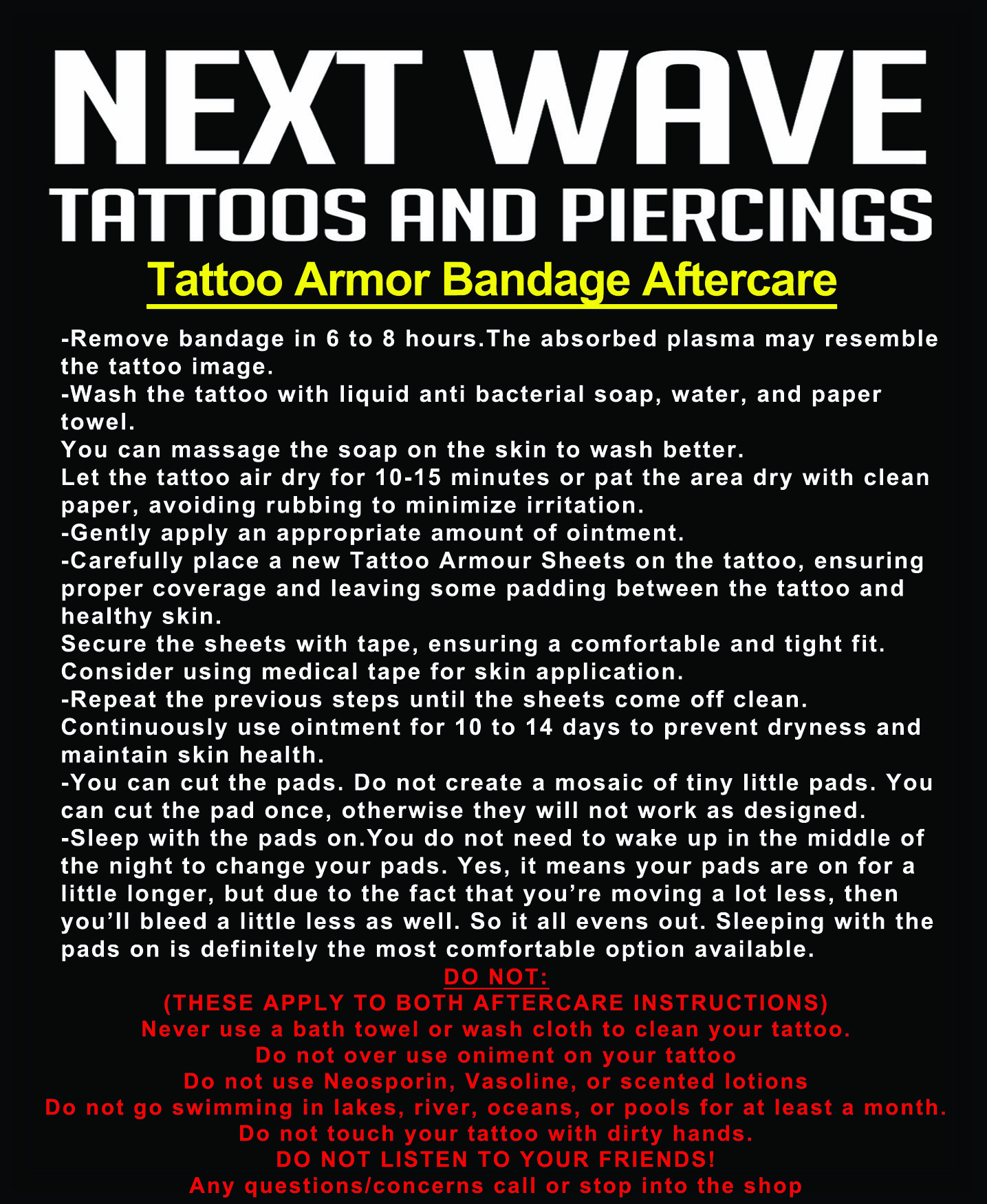 tattoo armor aftercare